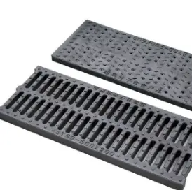 Grilles de drainage de Type léger Composite de prix usine couverture de gouttière de polymère en plastique de couleur noire pour la piscine et le parc