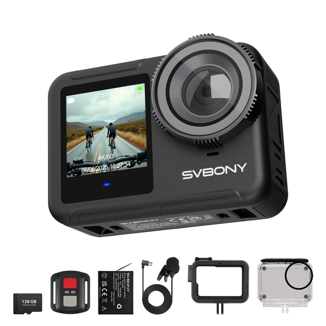 SVGO3 4K 60fps 1080p Waterproof APP Remote Control Action Camera 6-Axis Anti-Shake Dual Screen Magnetic Quick Release for