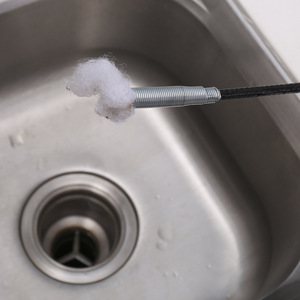 Crochet de ramassage en T en fil d'acier, nettoyeur de canalisations à quatre griffes, dispositif de dragage de déchets et de cheveux, modèle domestique de 60 cm pour égouts - Product Image 4