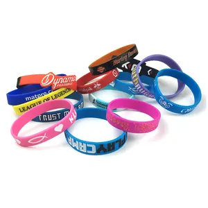Customized Rubber Silicone Motivational Wrist Bands Custom Wristbands Bracelets Glowing Rubber Silicone Wristband