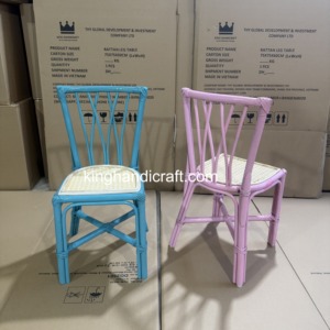 Chaises de fête pour enfants en rotin faites à la main, écologiques, légères, meubles de location pour événements pour enfants - Product Image 3