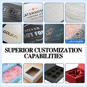 Boîtes cadeaux vides de luxe personnalisées avec votre propre logo, dorées, élégantes, imperméables, en relief, pour l'emballage de bonbons et de chocolats - Product Image 5