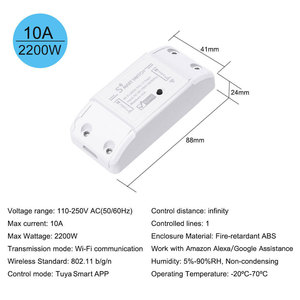 Interrupteur intelligent <span class=keywords><strong>Wifi</strong></span> Tuya fabriqué en Chine avec application SmartLife, télé<span class=keywords><strong>commande</strong></span> PST-WF-S1 - Product Image 6