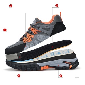 Chaussures de travail pour hommes, chaussures de protection pour chantier, chaussures de protection anti-perforation, embout en acier indestructible - Product Image 2
