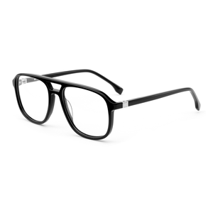Đôi cầu Acetate Kính mắt Khung trong màu đen với kim loại chi tiết cấu trúc độc đáo thiết kế cho nam giới và phụ nữ mẫu miễn phí - Product Image 1