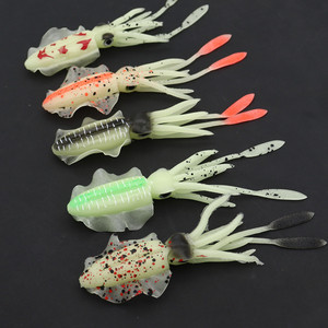 Esca Morbida Bionica a Forma di Farfalla con Ali Sottili, Luminosa, 10cm 12cm 15cm, 5 Colori, per Pesca di Calamari e Polpi - Product Image 1