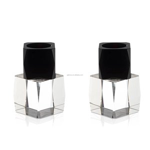 Bougie Juive Juive Magnifique Bougeoirs Bougeoirs <span class=keywords><strong>en</strong></span> Cube Cristal Clair - Product Image 3