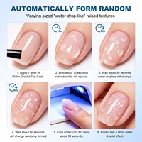 Top Coat en Gel Amovible Effet Goutte d'Eau avec Durcissement UV/LED pour Ongles