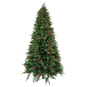 Sapin de Noël artificiel pliable en PE/PVC de haute qualité avec lumières chaudes économes en énergie pour le salon - Product Image 3