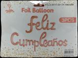 Juego de 3 Globos de Letras Metalizadas Plateadas para Decoración de Fiestas de Cumpleaños - Product Image 1