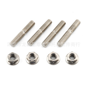 Pernos para puerto de escape de motocicleta, doble extremo, M8x50mm, para XL1200 883, acabado cromado - Product Image 3