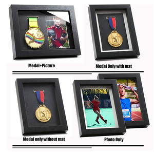 Boîte d'ombre d'affichage de médaille en MDF de haute qualité vitrine de médaille unique affichage de médaille parfait pour tous les sports - Product Image 4