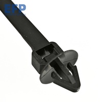 Attaches-câbles noirs robustes autobloquants résistants aux UV pour installation automobile, attaches-câbles à montage par poussée en tailles assorties