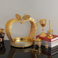 Nouvel ensemble d'encens de style moyen-oriental religieux, décoration de pomme, emballage personnalisé en carton de fer et de verre portable