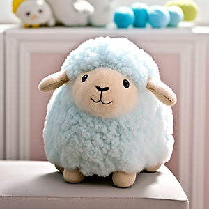 Greenmart Porte-clés Mouton de Pâques unisexe GRS Polyester Recyclé GOTS Jouet Doux PP Coton Rempli Animal en Peluche Cadeau pour Enfants - Product Image 5