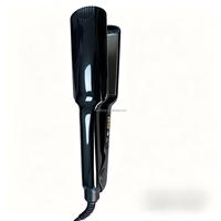 Professional 2-in-1 Ceramic Hair Straightener and Rollers Negative Ion Fast Heating Flat Iron for Household or Hotel Use