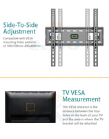 Support mural inclinable pour téléviseur de 32 à 65 pouces, capacité de charge de 50 kg, fabricant de supports TV Zeno T45