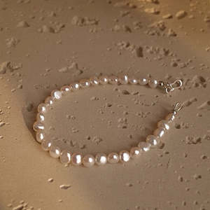 Pulsera de Perlas Barrocas Naturales WENCHI de 5-6 mm para Mujer, Plata de Ley 925, Diseño Delicado y Elegante de 17 cm - Product Image 5