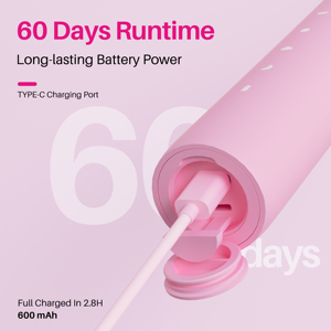 <span class=keywords><strong>Cepillo</strong></span> de dientes eléctrico rosa de alto grado <span class=keywords><strong>Cepillo</strong></span> de dientes sónico de alta frecuencia con dientes <span class=keywords><strong>sensibles</strong></span>, pulido, modos de masaje - Product Image 2