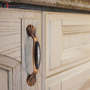 Oukali European Style Furniture Cabinet Handle Kitchen Cupboard Ceramic Zinc Alloy <strong>Black</strong> 128mm Hardware Handles - Product Image 4