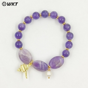 WT-B712 Bellissimi Bracciali in Oro <span class=keywords><strong>con</strong></span> Perle Naturali e Ciondoli a Forma di Stella e Conchiglia, Accessori di Gioielleria alla Moda - Product Image 3