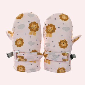 Sarung tangan anak-anak bulu domba, sarung tangan anak bulu domba berbaris hangat musim dingin salju tahan air untuk anak laki-laki dan perempuan - Product Image 6