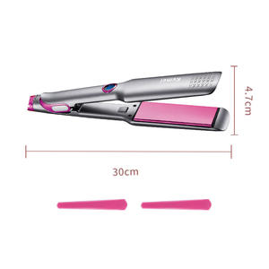 Lisseur de cheveux Kemei 1 pouce avec affichage numérique de la température, fer à friser et à lisser électrique argenté - Product Image 5