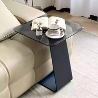 Table basse ronde en verre moderne de luxe Simple côté mobile plusieurs canapé de salon Designer petit coin pour balcon