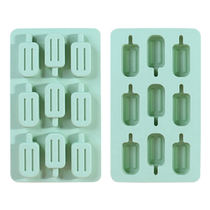 Tùy chỉnh kích thước 9 khoang Silicone DIY kẹo bánh Pop Ice Cream khuôn Popsicle làm công cụ cho hộ gia đình DIY Popsicle - Product Image 1