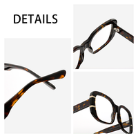 Lunettes optiques en acétate de haute qualité, monture intégrale, anti-lumière bleue, verres correcteurs carrés pour le bureau, le travail sur ordinateur, hommes et femmes