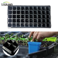 Barquettes de semis en PVC épaisses et réutilisables pour une transplantation facile, écologiques, noires, utilisables en toutes saisons