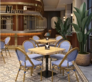 Silla <span class=keywords><strong>de</strong></span> Bistró Parisina Personalizable Multicolor, Estilo Francés, Muebles Portátiles para Cafetería, Jardín, Patio, Cocina y Parque - Product Image 4