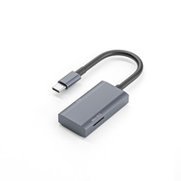 Lecteur de cartes SD TF double USB Type C 3.0 en alliage d'aluminium pour ordinateur portable