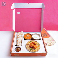 Maßgefertigte Verpackungsboxen für Chicken Nuggets, Pommes Frites, Shawarma, Biryani und Reis zum Mitnehmen - Einweg-Papierbehälter für Lebensmittel