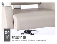 Chaise de barbier pour homme réglable en hauteur et rotative à 360°, en cuir PU, pompe hydraulique professionnelle, design moderne, pour salon de coiffure commercial