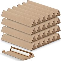 Tubes d'expédition triangulaires en carton ondulé brun pour la protection, l'expédition, l'envoi postal et le stockage