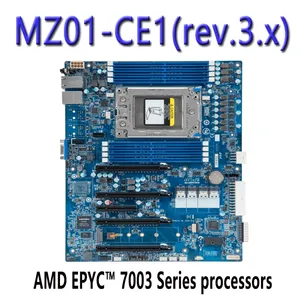 Tân trang Gigabyte MZ01-CE1 (rev.3.x) máy chủ Bo mạch chủ <span class=keywords><strong>AMD</strong></span> epyc 7003 loạt Bộ vi xử lý DDR4 RAM thử nghiệm trước khi vận chuyển - Product Image 2