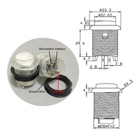 Boutons d'arcade lumineux pour jeux à monnayeur 5V 12V 28mm, boutons-poussoirs LED avec éclairage RGB, ronds à visser pour machines de jeu