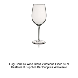 แก้วไวน์ Luigi Bormioli Vinoteque Ricco ขนาด 59 ซล. สูง 23.8 ซม. เส้นผ่านศูนย์กลาง 9.1 ซม. - Product Image 2