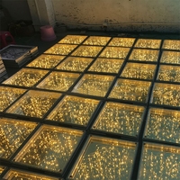 3D miroir Hall coloré Disco scène led scintillant étoilé piste de danse cravate lumières décoration événement équipement fête mariage fournitures