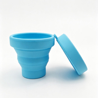 Gobelet en silicone de 280 ml avec paille, isolé, facile à nettoyer, sans BPA, anti-fuite, avec couvercles et pailles, tasses en silicone incassables