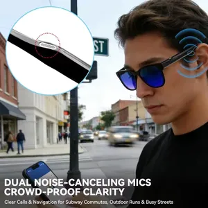 M01SPro Smart Audio Glasses AI Translation <b>Bluetooth</b> Call Touch Color Change Lens Sunglasses Dual <b>Mic</b> ENC Noise Reduction IP65 - Product Image 4