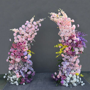 Monet Flores do Jardim Primavera Artificial Floral Ball Runner Arch, Janela Layout Paisagem Roxa Simulação Flor Artificial - Product Image 4