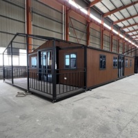 Vente Flash : Maison Conteneur Modulaire Pliable de Luxe Préfabriquée Extensible, Couleurs Personnalisables, pour Usage Extérieur
