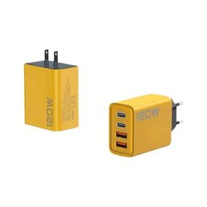 120W GAN Dual USB + Type C PD Fast Charger Phone Quick Charging Adapter for Tablet <b>Smart</b> Phones - Product Image 4