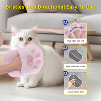 Éliminateur de poils de chat électrostatique double face, écologique, en nylon réutilisable, efficace et lavable pour le toilettage des animaux – Idéal pour le dropshipping