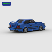 Blocs de construction classiques DIY écologiques bleus MOC pour voiture de sport, modèle de briques pour enfant, ensemble de blocs de construction de voiture