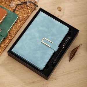 X515-1 Wholesale School Learning <b>Magnetic</b> Leather Portable Paperback Notepad Custom Printing A5 Journal Notebook - Product Image 4