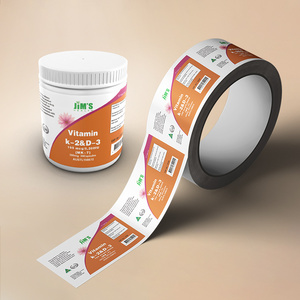 カスタム印刷ロールプラスチック防水合成紙接着剤ビニール<span class=keywords><strong>PVC</strong></span>ラウンドブランドロゴ防水ステッカー - Product Image 2