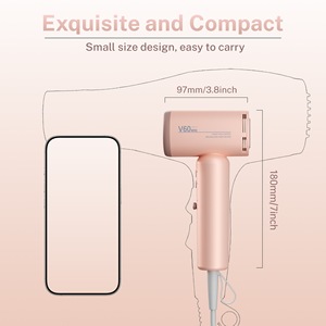 V60 Mini Hair Dryer 100-240V Global Voltage High Speed Ionic Compact Travel Hair Dryer - Product Image 3
